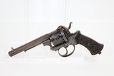 Ornate BELGIAN Antique 9mm PINFIRE Revolver - 1 of 17