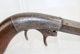 ENGRAVED Antique BACON Underhammer BOOT Pistol - 11 of 12