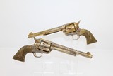 ONE-OF-A-KIND Engraved Pair of Antique COLT SAAs - 2 of 25