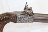 ENGRAVED Pair of Antique DOUBLE BARREL .43 Pistols - 14 of 25