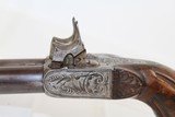 ENGRAVED Pair of Antique DOUBLE BARREL .43 Pistols - 4 of 25