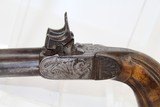 ENGRAVED Pair of Antique DOUBLE BARREL .43 Pistols - 18 of 25
