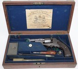 CASED, ENGRAVED Antique JOSEPH BENTLEY Revolver - 2 of 17