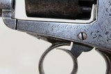 CASED, ENGRAVED Antique JOSEPH BENTLEY Revolver - 8 of 17