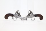BRACE of BRITISH Antique FLINTLOCK .44 Cal Pistols - 1 of 25