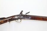 SIGNED Antique Full-Stock FLINTLOCK Long Rifle - 1 of 13