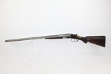 Engraved BELGIAN Double Barrel SxS Hammer Shotgun - 2 of 15
