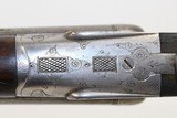 Engraved BELGIAN Double Barrel SxS Hammer Shotgun - 8 of 15