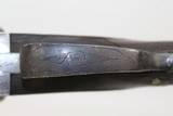 Engraved BELGIAN Double Barrel SxS Hammer Shotgun - 9 of 15