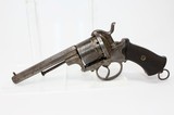 BELGIAN Proofed Antique 9mm PINFIRE Revolver - 1 of 12