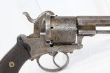 BELGIAN Proofed Antique 9mm PINFIRE Revolver - 11 of 12