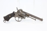 BELGIAN Proofed Antique 9mm PINFIRE Revolver - 9 of 12