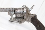 Ornate LEIGE Proofed Antique 5.5mm PINFIRE Revolver - 3 of 14
