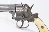 ENGRAVED European IVORY GRIP 11mm PINFIRE Revolver - 3 of 13