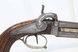 Antique DOUBLE BARREL Over/Under PERCUSSION Pistol - 3 of 12