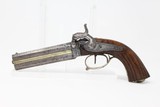 Antique DOUBLE BARREL Over/Under PERCUSSION Pistol - 9 of 12