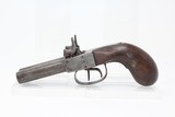 1850s EUROPEAN Antique SxS Double Barrel Pistol - 1 of 11