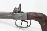1850s EUROPEAN Antique SxS Double Barrel Pistol - 3 of 11