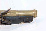 FRENCH Brass “CANNON BARREL” Flintlock Pistol - 4 of 9