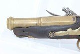 FRENCH Brass “CANNON BARREL” Flintlock Pistol - 9 of 9