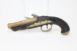 FRENCH Brass “CANNON BARREL” Flintlock Pistol - 6 of 9