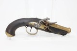 FRENCH Brass “CANNON BARREL” Flintlock Pistol - 1 of 9