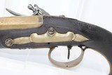 FRENCH Brass “CANNON BARREL” Flintlock Pistol - 8 of 9