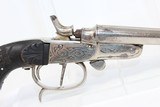 Engraved Belgian DOUBLE BARREL SxS .380 Pistol - 10 of 11