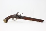 Antique EUROPEAN Flintlock HORSE Pistol w DRAGON - 1 of 16
