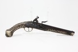 GORGEOUS, Mediterranean Antique FLINTLOCK Belt Pistol - 1 of 16