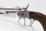 Engraved Belgian DOUBLE BARREL SxS .380 Pistol - 3 of 14