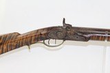 Antique FULL-STOCK Long RIFLE with PRIMITIVE EAGLE - 1 of 16