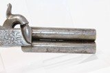 Antique ENGRAVED Belgian OVER/UNDER Boxlock Pistol Liege Proofed With Folding Triggers - 14 of 14