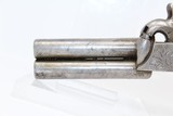 Antique ENGRAVED Belgian OVER/UNDER Boxlock Pistol Liege Proofed With Folding Triggers - 5 of 14