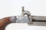 Antique ENGRAVED Belgian OVER/UNDER Boxlock Pistol Liege Proofed With Folding Triggers - 13 of 14