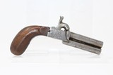 Antique ENGRAVED Belgian OVER/UNDER Boxlock Pistol Liege Proofed With Folding Triggers - 11 of 14