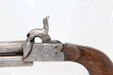 Antique ENGRAVED Belgian OVER/UNDER Boxlock Pistol Liege Proofed With Folding Triggers - 4 of 14