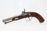 ORNATE & ENGRAVED Antique EUROPEAN Belt PistolCirca 1850 Handsome Self-Defense Pistol - 12 of 15