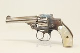 Nickel & Pearl SMITH & WESSON “Lemon Squeezer” Rev PEARL HANDLED Safety Hammerless Revolver - 1 of 17