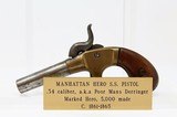 SCARCE Antique MANHATTAN “HERO” Deringer Pistol “Poor Man’s Deringer” Made Circa 1868 - 1 of 10