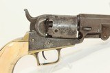 Antique COLT 1848 BABY DRAGOON “Pocket” Revolver Scarce Revolver Made 1848 w ANTIQUE IVORY GRIPS! - 15 of 16
