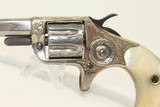 ENGRAVED Etched Panel COLT “NEW LINE” .22 Revolver Antique NICKEL-PLATED Single Action w PEARL GRIPS! - 4 of 16
