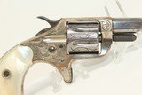 ENGRAVED Etched Panel COLT “NEW LINE” .22 Revolver Antique NICKEL-PLATED Single Action w PEARL GRIPS! - 15 of 16