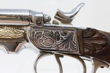 Engraved Belgian DOUBLE BARREL SxS .380 PistolLate 19th early 20th Century Self-Defense Pistol - 6 of 14