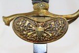 CIVIL WAR Antique Model 1860 Foot OFFICER’S Sword Intricately Cast Impressively Light Short Sword - 5 of 15