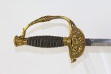 CIVIL WAR Antique Model 1860 Foot OFFICER’S Sword Intricately Cast Impressively Light Short Sword - 2 of 15