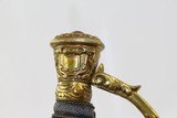 CIVIL WAR Antique Model 1860 Foot OFFICER’S Sword Intricately Cast Impressively Light Short Sword - 6 of 15