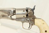 CIVIL WAR Antique COLT 1861 NAVY .36 Cal Revolver FACTORY ENGRAVED with Bone Grips! - 5 of 18