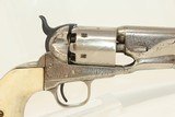CIVIL WAR Antique COLT 1861 NAVY .36 Cal Revolver FACTORY ENGRAVED with Bone Grips! - 17 of 18