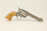 1891 Antique COLT PEACEMAKER SAA .45 Revolver With Nickel & Ivory Finish! - 14 of 17